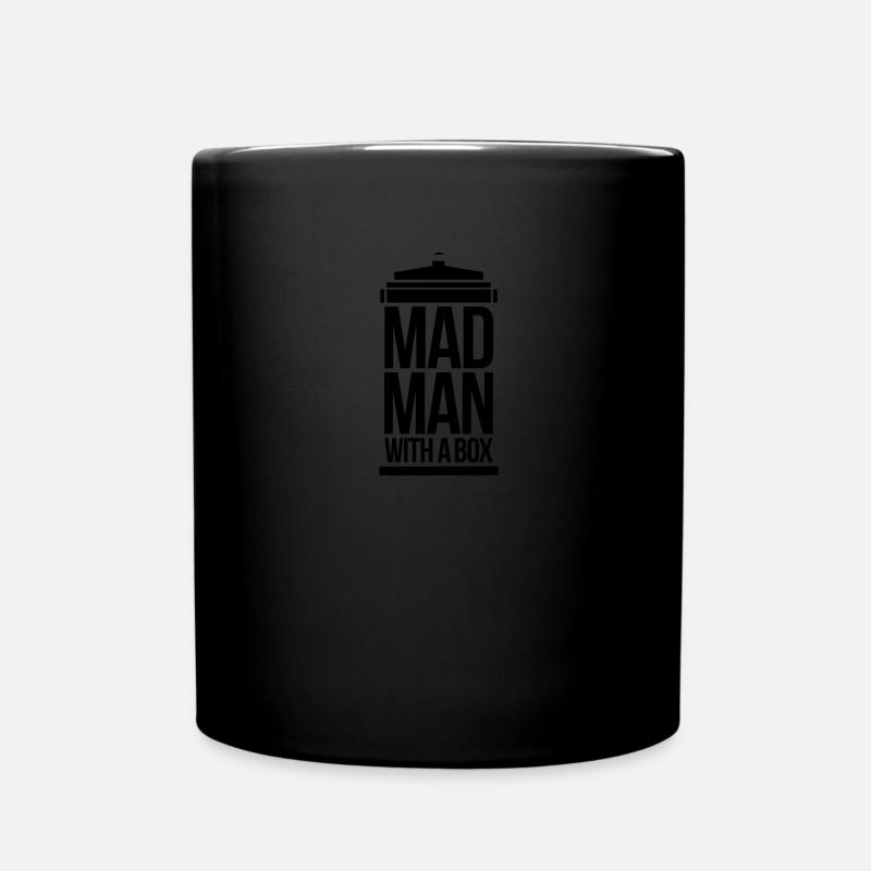 Mad man with a box - Full Colour Mug - black