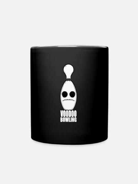 Funny Bowling Shirt Sticker Pin Bowling - Full Colour Mug - black