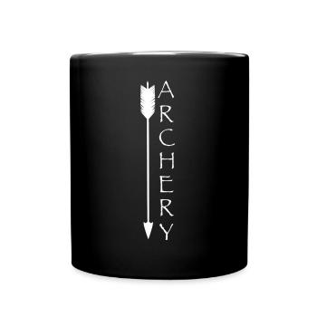 Archery Archer Motif Shirt Bow - Full Colour Mug - black - Front