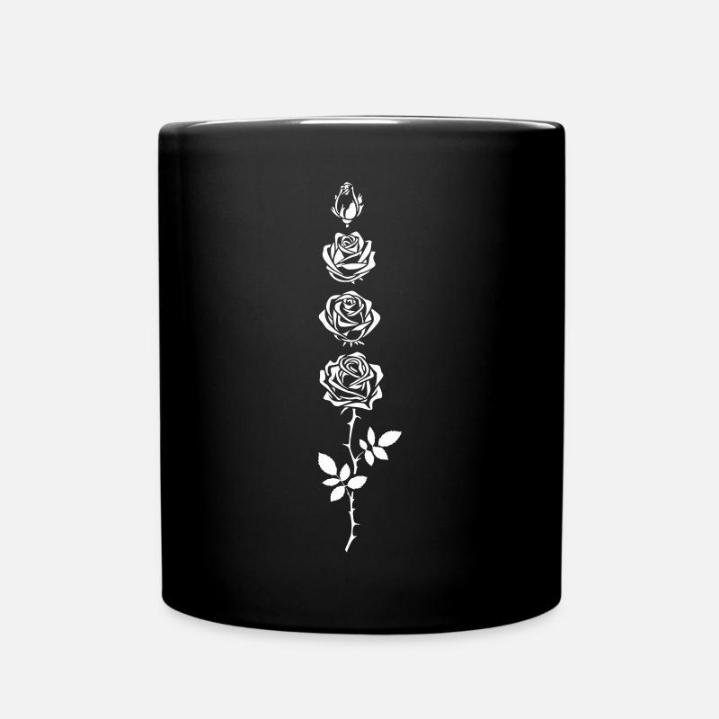Eleganter Rosenstrauß - Tasse einfarbig - Schwarz
