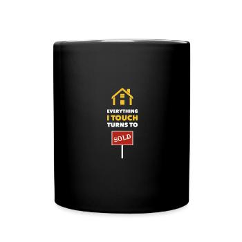 Broker Real Estate Agent Seller Gift - Full Colour Mug - black - Front