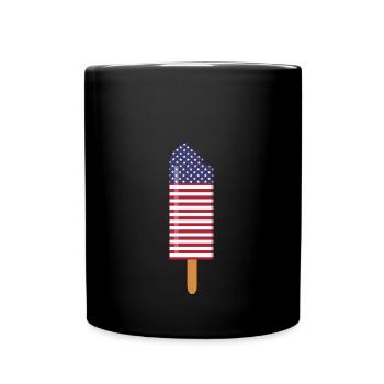 4. Juli USA - Tasse einfarbig - Schwarz - Vorne