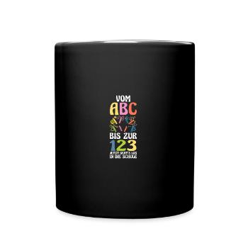 Kita Abgänger Schulanfang Schulkind Einschulung - Tasse einfarbig - Schwarz - Vorne