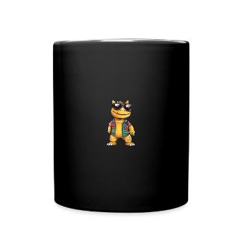 Dinosaur stegosaurus summer - Full Colour Mug - black - Front
