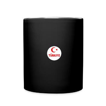 Türkiye symbol turkey flag flag - Full Colour Mug - black - Front