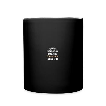 THIS IS WHAT AN AMAZING GRANDPA LOOKS LIKE - Full Colour Mug - black - Front
