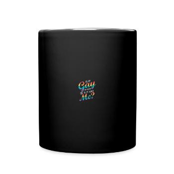 Schwule LGBT Pride Gay Rainbow Flag - Tasse einfarbig - Schwarz - Vorne