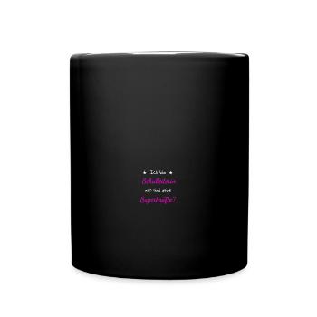 Schulleitung Schulleiterin Schule Geschenk Idee - Tasse einfarbig - Schwarz - Vorne