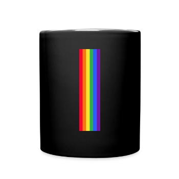 Rainbow flag Human Mensch Regenbogen Geschenkidee - Tasse einfarbig - Schwarz - Vorne