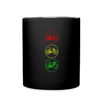 feux de circulation à vélo - Mug uni - noir - Devant