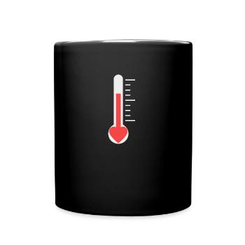 heart temperature - Full Colour Mug - black - Front