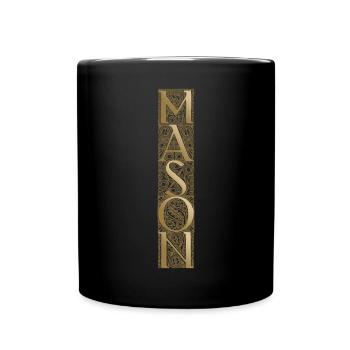 Masonic Freemasonry Fraternal - Tasse einfarbig - Schwarz - Vorne