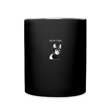 Bath Time Cute Animals Cartoon - Full Colour Mug - black - Front