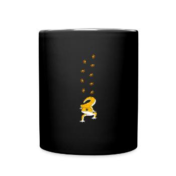 Leopard Gecko - Tasse einfarbig - Schwarz - Vorne