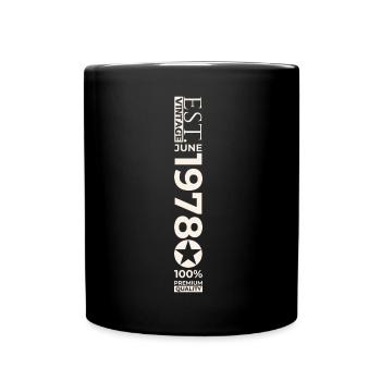 45th Birthday Man Original June Vintage 1978 - Full Colour Mug - black - Front