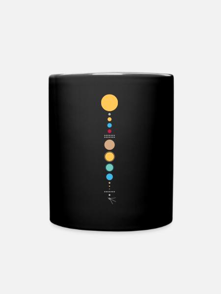 Système solaire - Mug uni - noir