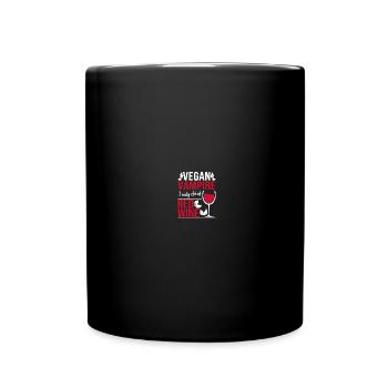 Veganer Vampir Vegan Rotwein lustig Geschenk - Tasse einfarbig - Schwarz - Vorne