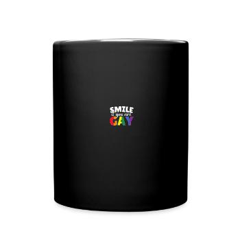 Lache wenn du schwul bist LGBT Homosexuell - Tasse einfarbig - Schwarz - Vorne