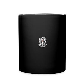 Santa Claus I visit people once a year - Tasse einfarbig - Schwarz - Vorne