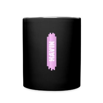 Nom de jeune fille Havin - Mug uni - noir - Devant