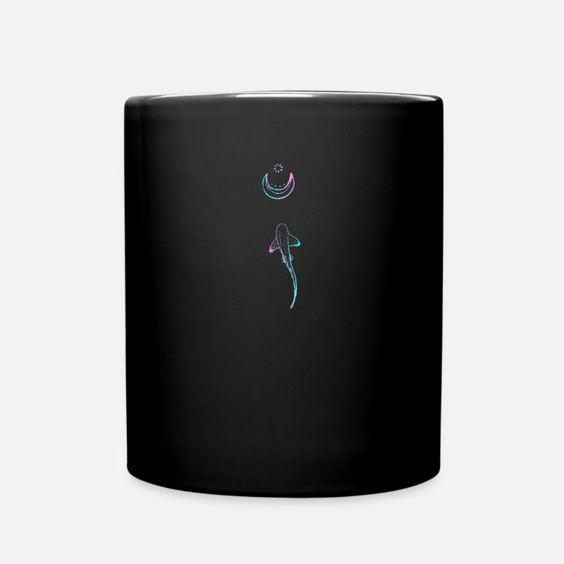 Maori Shark Moon Tattoo - Gift Idea - Tasse einfarbig - Schwarz
