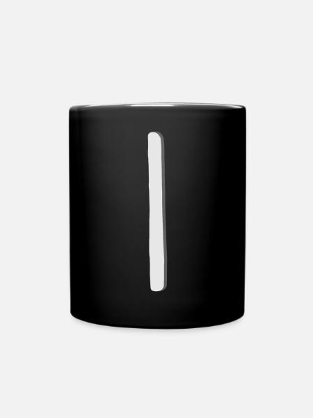 Futhark Runenalphabet Isa - Tasse einfarbig - Schwarz