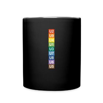 U-Bahn Regenbogen Berlin - Full Colour Mug - black - Front