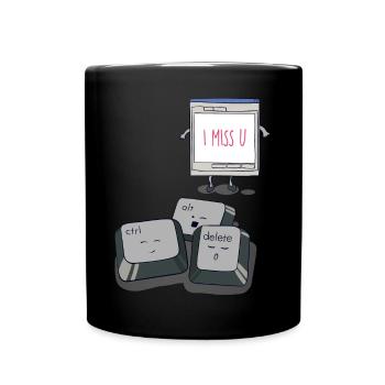Ich vermisse Sie CAD Tastatur - computer - Tasse einfarbig - Schwarz - Vorne