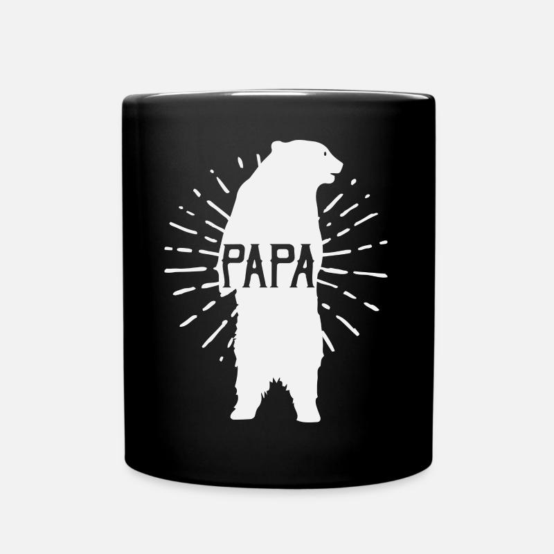 Papa Bear Father's Day - fathers day - Full Colour Mug - black