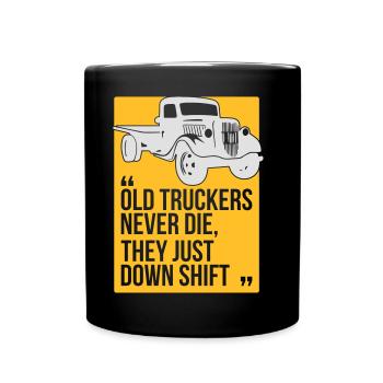 camionneurs vieux - Mug uni - noir - Devant