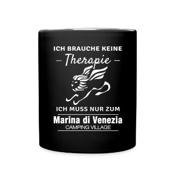 Venedig Camping Village - Tasse einfarbig - Schwarz - Vorne
