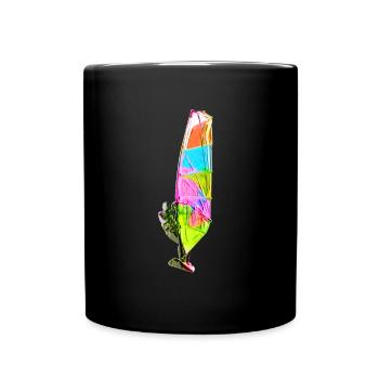 Bunter Windsurfer - Mug uni - noir - Devant
