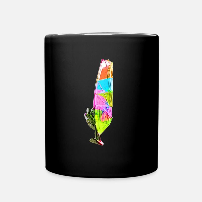 Bunter Windsurfer - Mug uni - noir