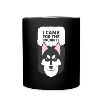 cadeau enfants Balloon Dog Loup animal dessin animé - Mug uni - noir - Devant