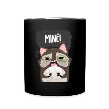 Volleyball Gift Comic Cat Speech Bubble Sport - Full Colour Mug - black - Front