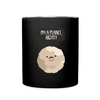 Planet Geschenk Kinder Comic Sprechblase Mond Mars - Tasse einfarbig - Schwarz - Vorne
