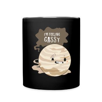 Spruch Planet Geschenk Kinder Weltall Sternzeichen - Tasse einfarbig - Schwarz - Vorne