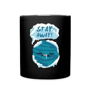 Sprüche Geschenk Planet Kälte Winter Kind Weltall - Tasse einfarbig - Schwarz - Vorne