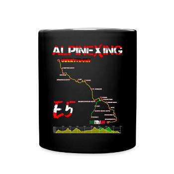 E5 Oberstdorf Merano - Mug uni - noir - Devant