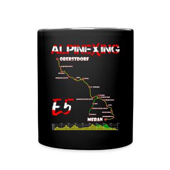 E5 Oberstdorf Merano - Mug uni - noir - Devant