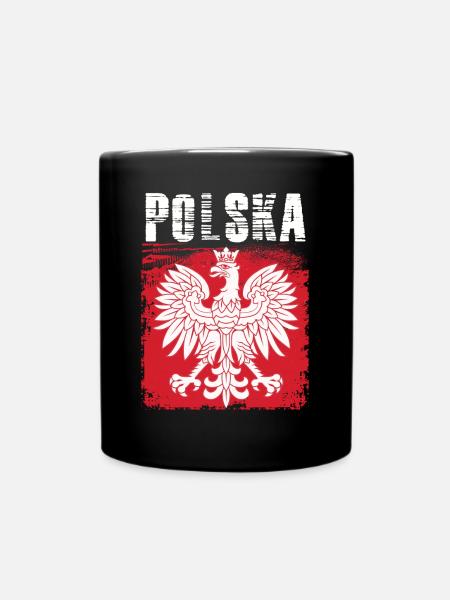 Polen - Tasse einfarbig - Schwarz