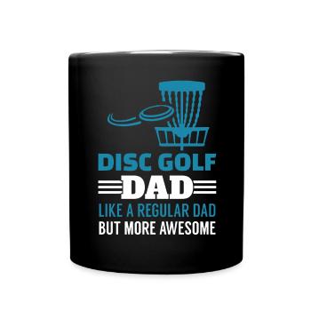 Chemise de papa de disque de golf - Mug uni - noir - Devant