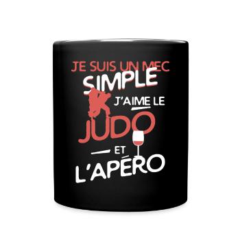 Humour Judo - un mec simple - Mug uni - noir - Devant
