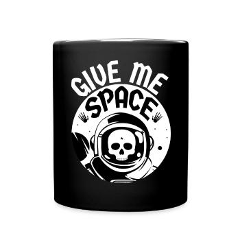 Donnez-moi de l'espace - Espace de distance introverti solitaire - Mug uni - noir - Devant