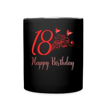 18ème anniversaire - Mug uni - noir - Devant