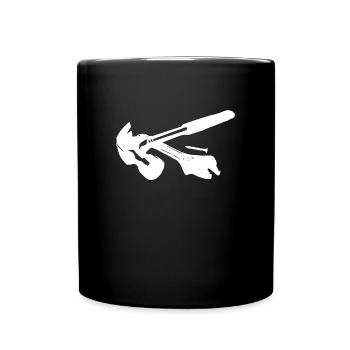 Werkzeug Heimwerker - Geschenkidee - Tasse einfarbig - Schwarz - Vorne