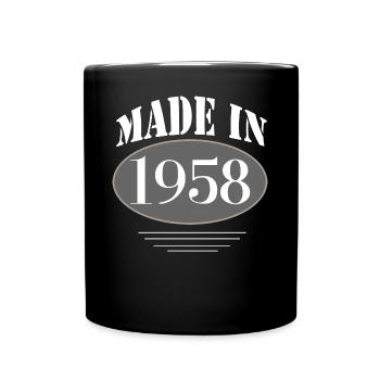 60ème anniversaire Année de naissance 1958 - Mug uni - noir - Devant