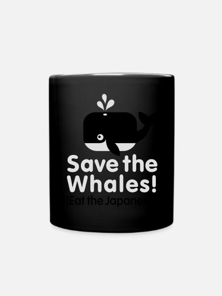 Save the Whales! Eat the Japanese - Mug uni - noir