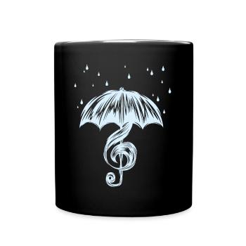 Clef in the rain - Full Colour Mug - black - Front