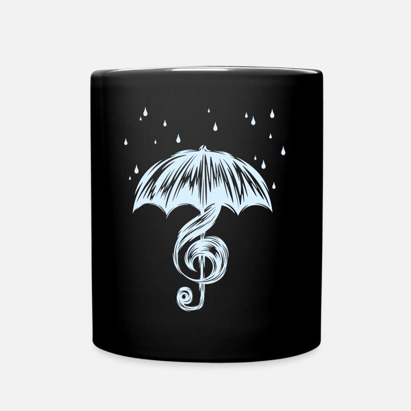 Clef in the rain - Full Colour Mug - black